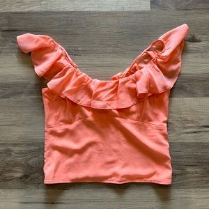 Abercrombie Ruffle Scoopneck Top